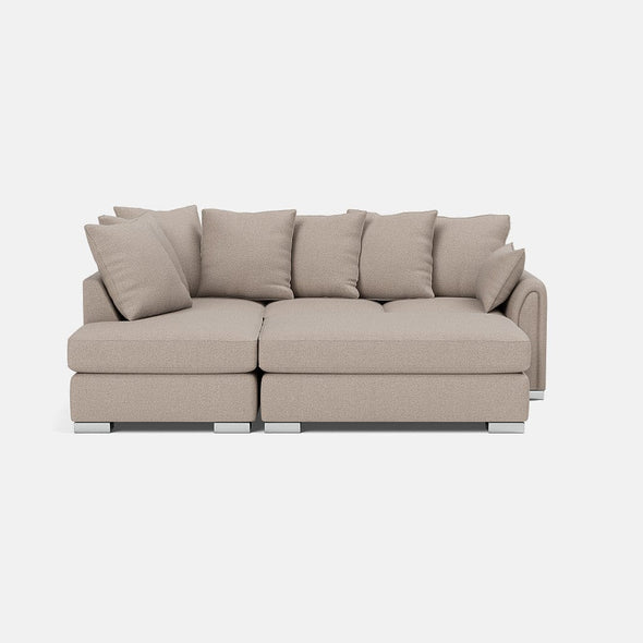 Chiswick Left Corner Sofa & Footstool Set - Desert Sand