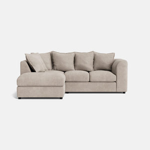 Clapham Luxe Chenille Left Corner Sofa - Summer Linen