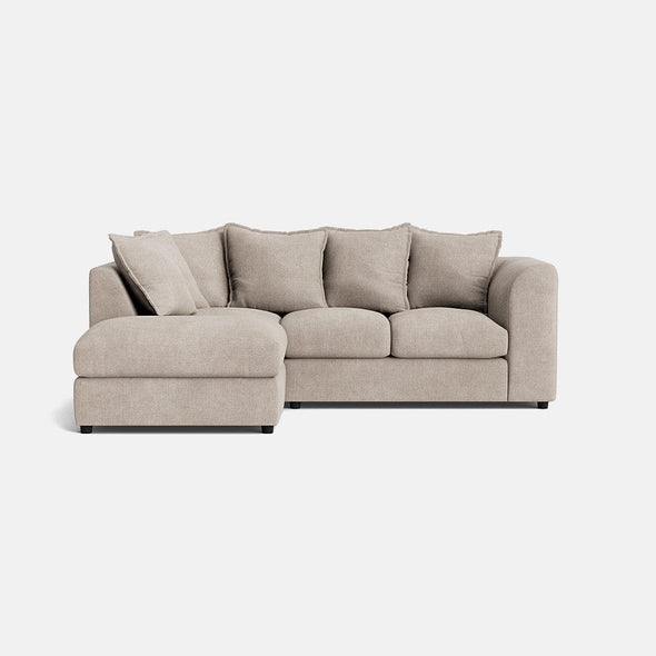 Clapham Luxe Chenille Left Corner Sofa - Summer Linen