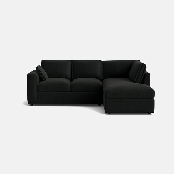 Edgware Luxe Chenille Right Corner Sofa - Deep Charcoal