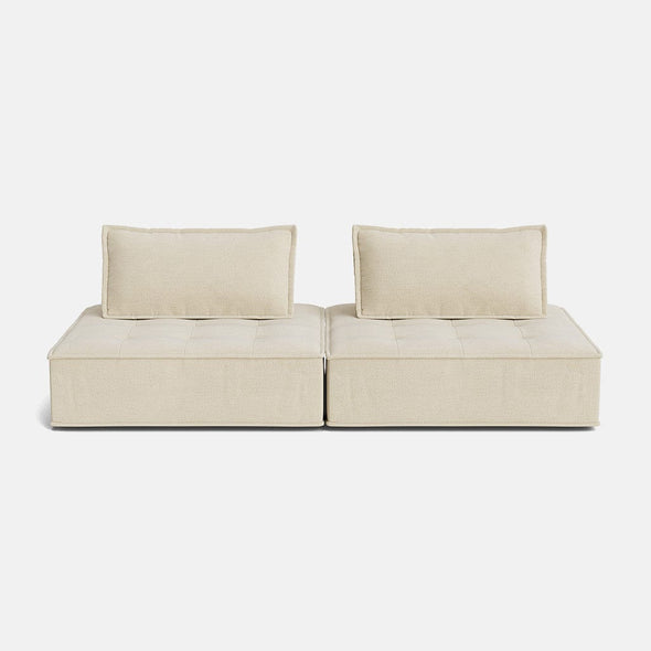 Grace Luxe Chenille Medium Sofa - Nonchalant Cream