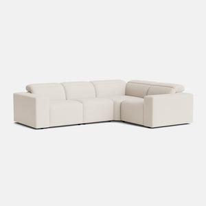 Juno Soft Textured Boucle Right Corner Motion Sofa - Quiet Shore