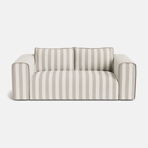 Leni Textured Boucle 2 Seater Sofa - Sandstone Stripes