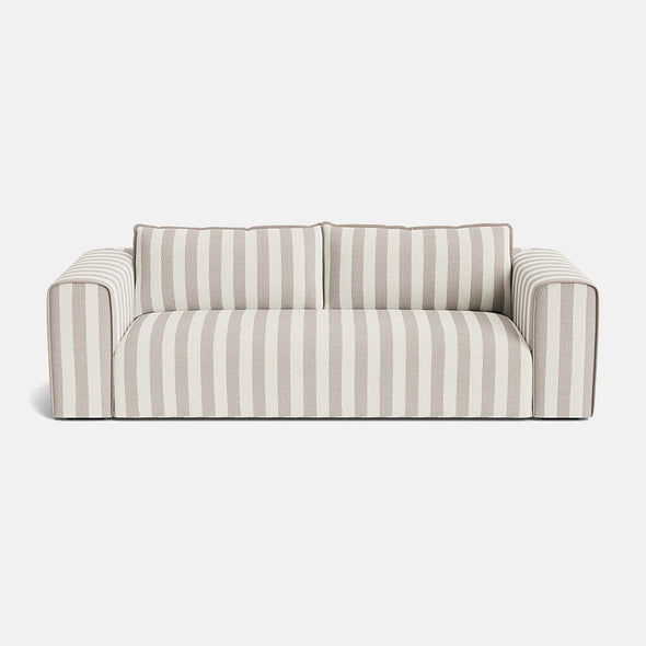 Leni Textured Boucle 3 Seater Sofa - Sandstone Stripes - OUTLET - Outlet