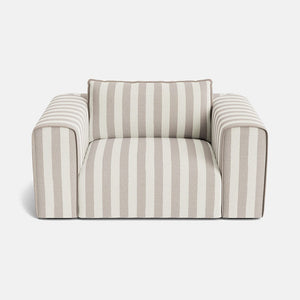 Leni Textured Boucle Loveseat - Sandstone Stripes