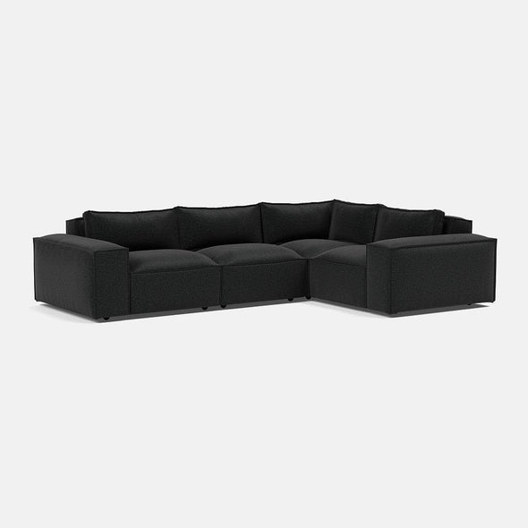 Marylebone Luxe Chenille Left/Right Corner Sofa Closed End - Midnight Sky