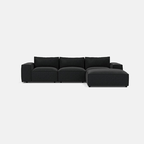 Marylebone Luxe Chenille Left/Right Corner Sofa Footstool End - Midnight Sky