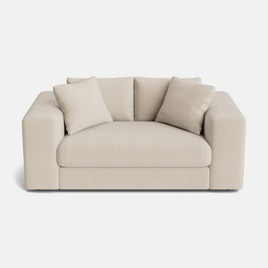 Niko Luxe Chenille 2 Seater Sofa - Cool Cream