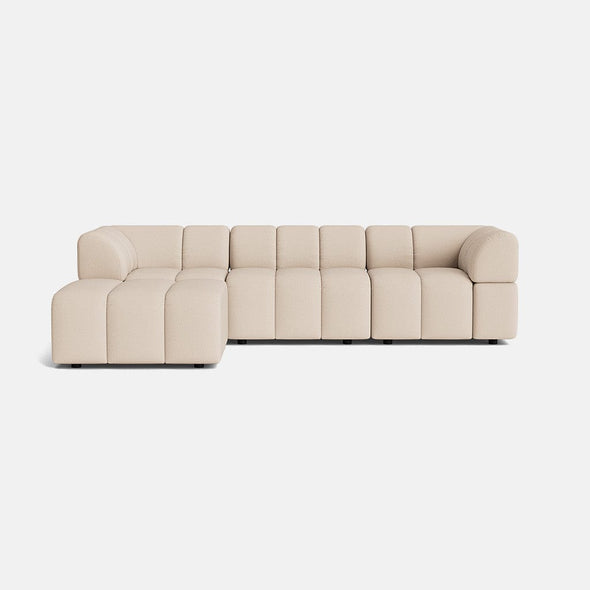 Nobu Soft Chenille Left/Right Corner Sofa - Soft Cloud