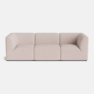 Nova Soft Textured Chenille Large Sofa - Pebble Drift