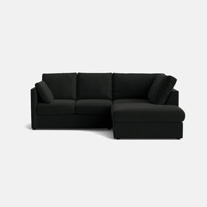 Oslo Luxe Chenille Right Corner Sofa - Deep Charcoal