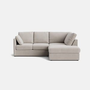 Oslo Luxe Chenille Right Corner Sofa - Pale Linen