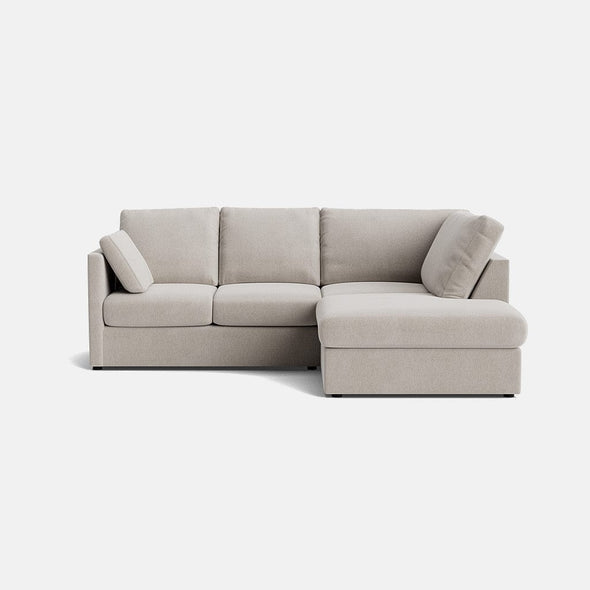 Oslo Luxe Chenille Right Corner Sofa - Pale Linen