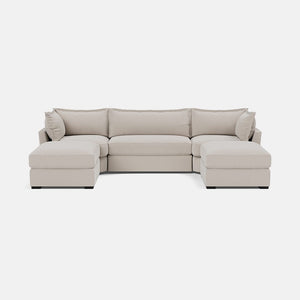 Primrose Luxe Chenille Highback U-Shape Corner Sofa - Second Nature