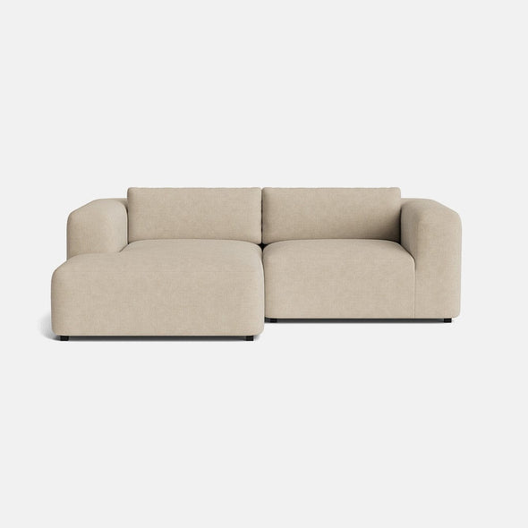 Stamford Soft Woven Texture Left Chaise Corner Sofa - Desert Mirage - OUTLET