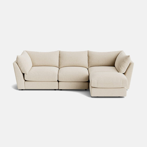 The Dreamer Soft Linen Look Left/Right Corner Sofa Footstool End - Soft Dusk