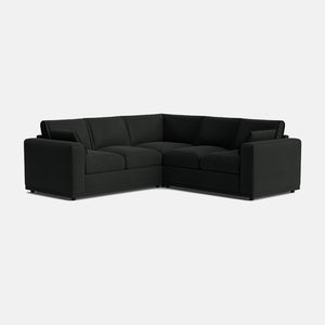 Edgware Luxe Chenille Double Corner Sofa - Deep Charcoal
