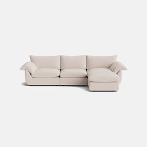 Inez Luxe Chenille Left/Right Corner Sofa Footstool End - Cashmere Stone