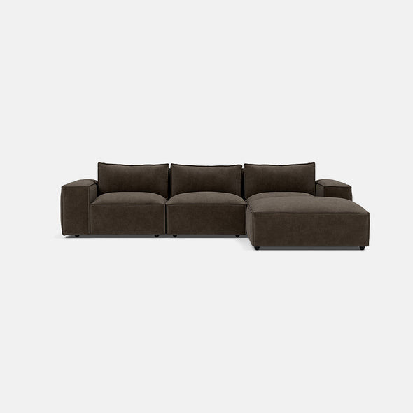 Marylebone Luxe Chenille Left/Right Corner Sofa Footstool End - Moody Mocha - OUTLET - Outlet