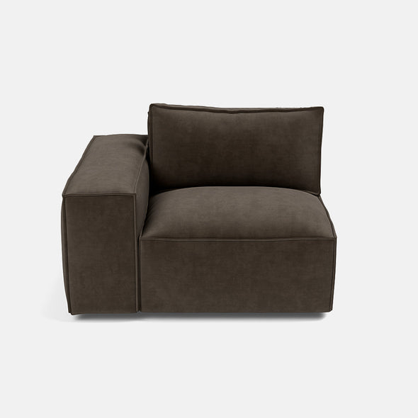 Marylebone Luxe Chenille Left Piece - Moody Mocha - OUTLET