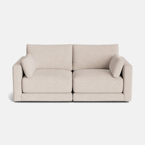 Zaya Textured Boucle Medium Sofa - Stone Whisper