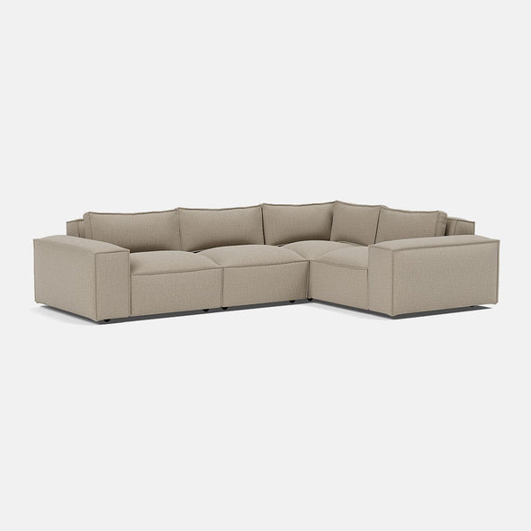 Marylebone Luxe Chenille Left/Right Corner Sofa Closed End - Soft Truffle